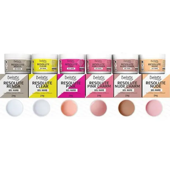 Gel Hard Construtor Beltrat Resolute Alongamento de Unhas Escolha Cor Nude Pink