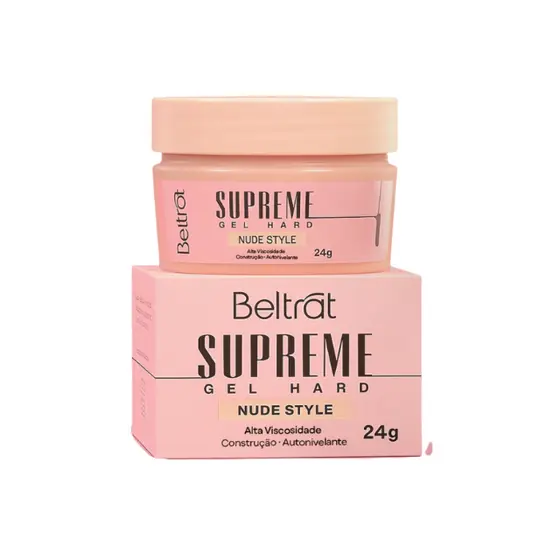 Gel Hard Supreme Nude Style 24g- Hipoalérgico  Beltrat Alongamento de Unhas em Gel