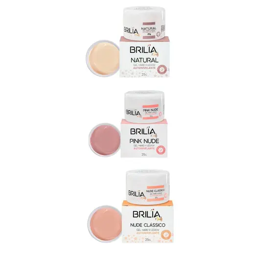 Brilia Gel Hard Autonivelante Escolha sua Cor- 24g - Lançamento