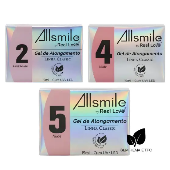Gel Construtor de Unha 15ml Sem HEMA e TPO Allsmile - Real Love