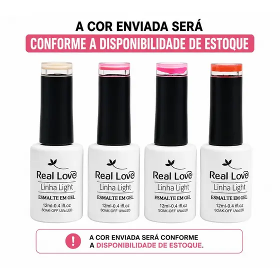 Esmalte em Gel  Real Love Linha Light