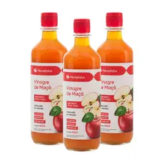 Kit 3 Vinagre de Maçã 530ml (Acidez 5,5%)