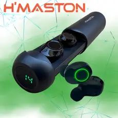 Fone De Ouvido In-ear Gamer Sem Fio H'maston Tws Com Led bluetooth F915