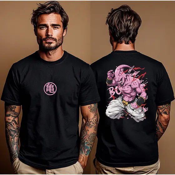 Camiseta Camisa Top para Academia Musculação Majin Boo Streetwear 100% Algodão