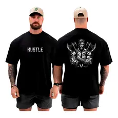 Camiseta Camisa Oversized Top Academia Lenhador Musculação Treino Maromba Grande 100% Algodão