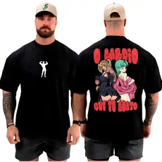 Camiseta Oversized Masculina Cardio que Eu Gosto Academia Musculação 100% Algodão