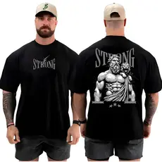 Camiseta Camisa Oversized para Academia Treino Musculação Maromba Stronger Streetwear 100% Algodão