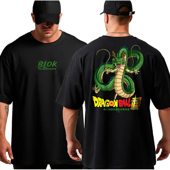 Camiseta Oversized Unissex Shenlong Academia Algodão