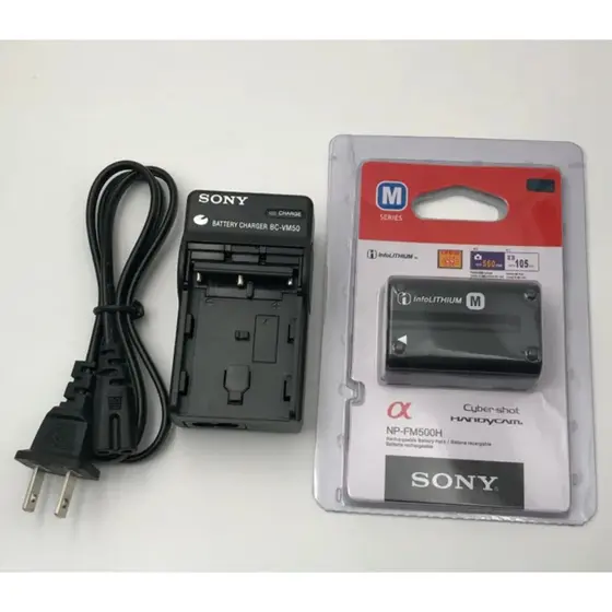 Carregador De Bateria Para Câmera SLR Sony A350 A700 A850 A900 NP-FM500H