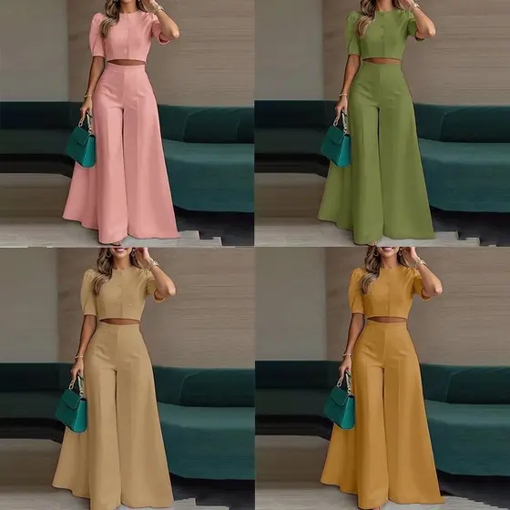 2026 Primavera Novas Roupas Femininas Moda casual Temperamento Elegante Calças Curtas Conjunto De Duas Peças