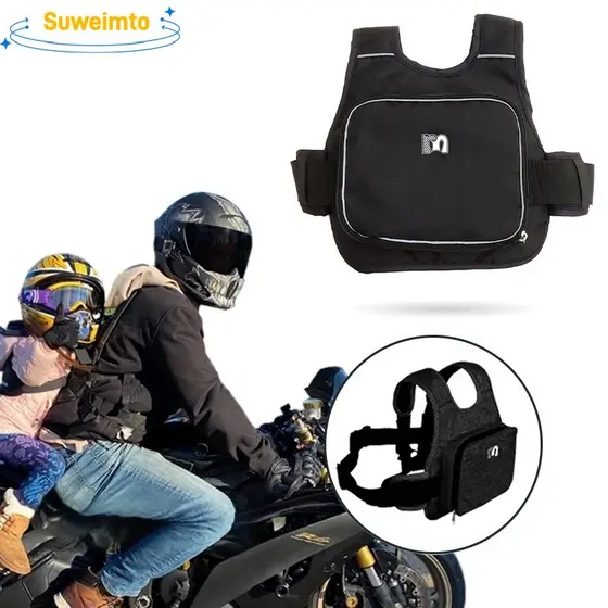 Colete Cinto De Segurança Infantil Para Andar Moto Criança Arnês de bolsa de armazenamento portátil