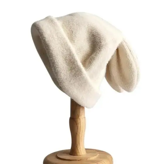 Unissex Orelhas De Coelho Gorros Bonitos Outono Inverno Quente Chapéu Hip Hop Gorro Bonés Para Mulheres Homens