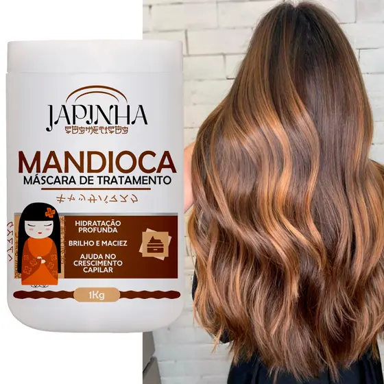 ✨ Máscara de Tratamento Mandioca 1kg – Hidratação Profunda, Brilho e Crescimento Capilar