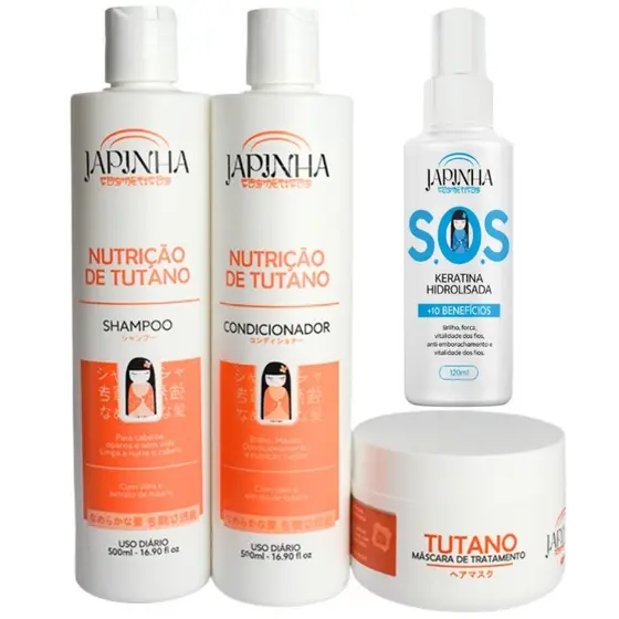 Kit SOS Cauterização Capilar Japinha Tutano 🧡 Reconstrói, Fortalece e Devolve o Brilho 💙