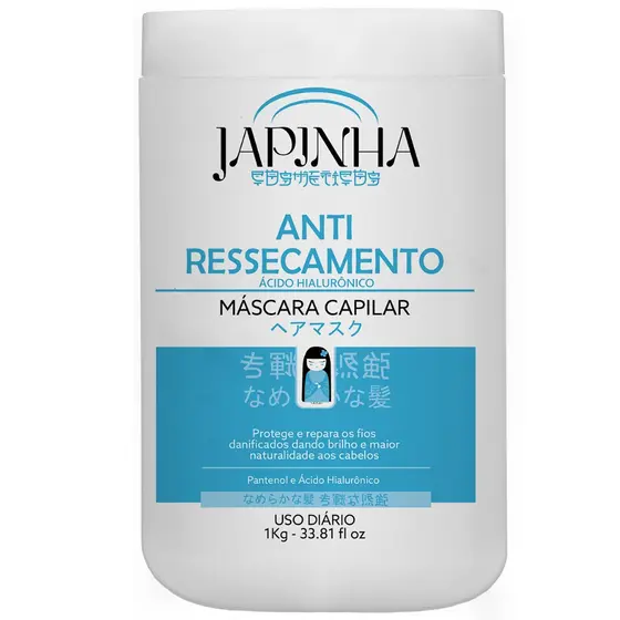 Japinha Máscara Capilar Anti Ressecamento 1Kg – Hidratação Profunda e Brilho Intenso
