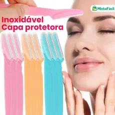 Kit Econômico com 6/12/18 Navalhas para Sobrancelha com Proteção – Aparar com Segurança