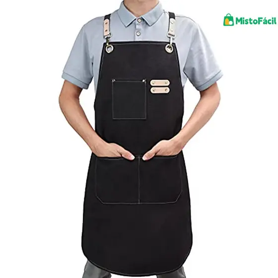 Avental Impermeável com Bolso Prático - Ajustável para Cozinha Doméstica