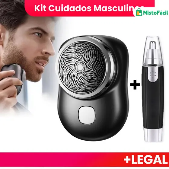Compacto, barbear sem preocupações — Barbeador elétrico de bolso à prova d'água, com recarga reversa Type-C!