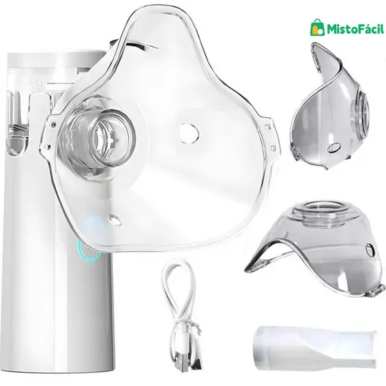 Nebulizador a Jato, Portátil e Silencioso, para Uso em Adultos e Crianças