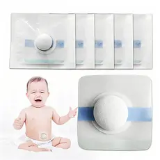 Adesivo para Umbigo de Bebê com Suporte Adesivo – 3/6/9 Unidades, Remendo para Hérnia Umbilical, Embalagem