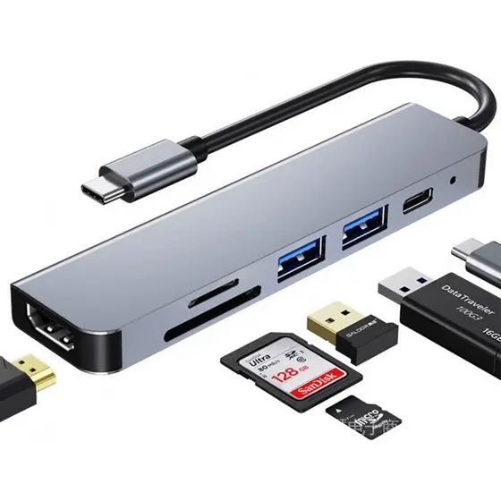 Adaptador Dock Thunderbolt3 Usb C Hdmi P/ Macbook Air Pro 6