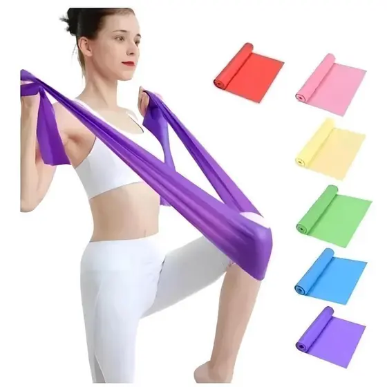Conjunto de 3faixas elásticas para exercícios de ioga e estiramento de 150 cm