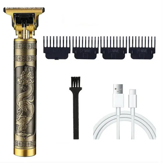 Aparador de cabelo elétrico para homens, recarregável, ideal para barbear e aparar a barba.