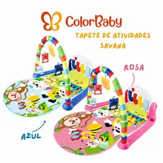 Tapete de Atividades para Bebê ColorBaby | Musical com Piano Interativo, Móbiles e Brinquedos