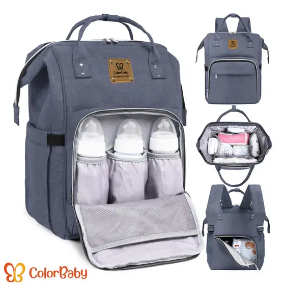 Mochila Maternidade Multifuncional - com Trocador, Bolsa Térmica e Impermeável - ColorBaby