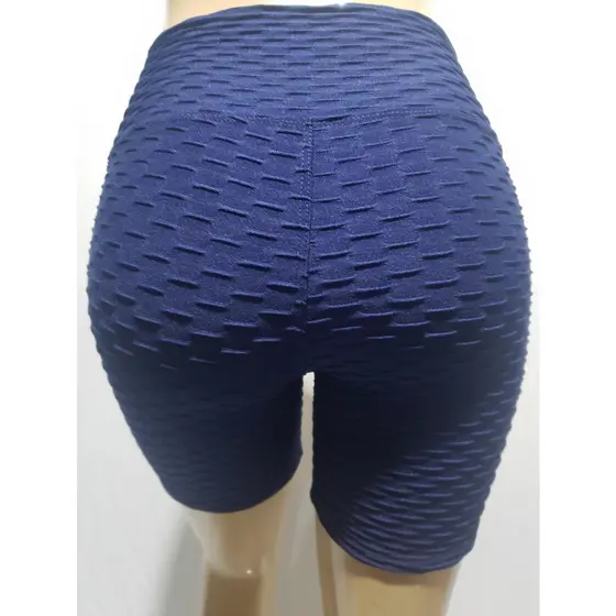 Short meia coxa disfarça celulites bolha suplex Azul Marinho