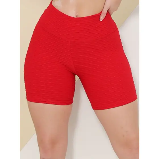 Short meia coxa disfarça celulites bolha suplex Vermelho