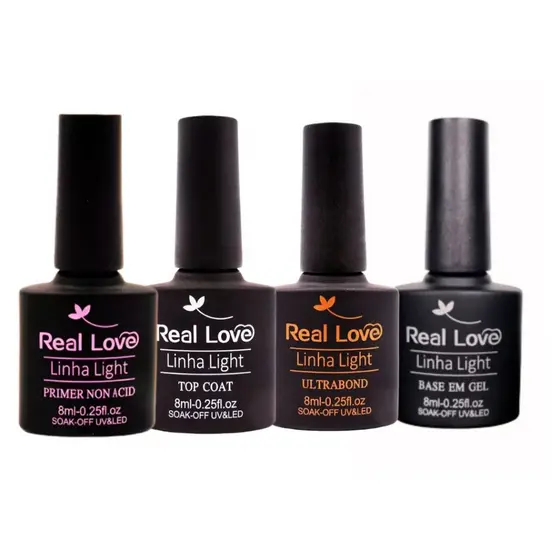 Preparadores Real Love 8ml Kit Blindagem – Uso Profissional | Nail Design