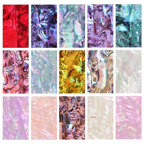 7 Variações de Folhas Madrepérola para Unhas Nail Art Decoração Resina Escolha Variação  - SQ7677