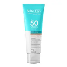 Protetor Facial Sunless FPS50 Toque Seco Base Bege Medio 60g