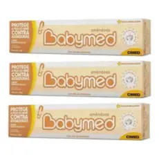 Kit 3 Babymed Pomada Assadura Amendoas Creme Preventiva 40g