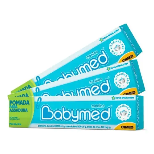 Cimed Babymed Kit 3 Pomadas Para Prevenção De Assaduras Azul