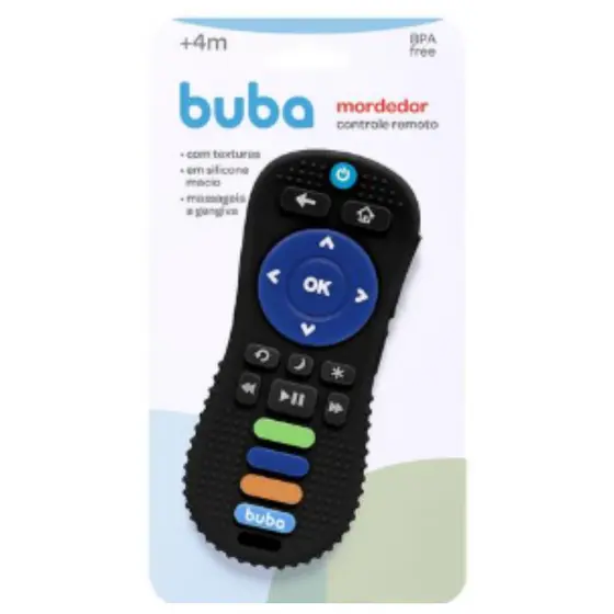 Mordedor BUBA Bebê Controle Remoto Dentição Seguro Livre BPA