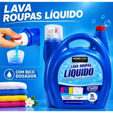 SABÃO LAVA ROUPAS LIQUIDO  5 LITROS COM BICO DOSADOR
