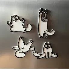 Novo Kit 10 Ímãs de Geladeira Gato Simon Divertido