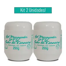KIT 2 Unidades Gel Massageador PTD SEBO DE CARNEIRO 250g APINIL