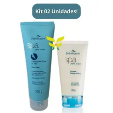 Kit 2 Unidades: 1 Creme Para Afinar os Pés SPA 250g Sofisticatto + 1 Gomage Peeling Rolling SPA 150g Sofisticatto