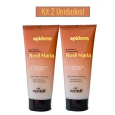 KIT 2 Unidades Loção Hidratante Corporal ROSÊ MARIA 190g Apiderm APINIL