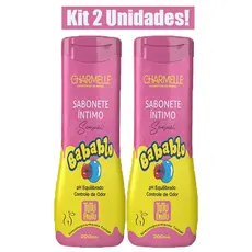 KIT 2 UNIDADES Sabonete Íntimo Sensual BABABLU TUTTI FRUTTI 200mL CHARMELLE