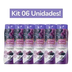 KIT 6 UNIDADES SABONETE ÍNTIMO UVA & AÇAÍ  200mL APINIL