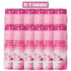 KIT 12 UNIDADES SABONETE ÍNTIMO ALGODÃO DOCE & CHICLETE 200mL APINIL