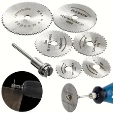 Kit Jogo Mini Serra Circular Disco Para Madeira Lamina com Adaptador Furadeira Parafusadeira