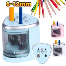 Apontador Elétrico Bateria para lápis Automático 6-12mm Multi-Funcional Operado Com 2 Furos