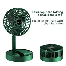 Ventilador dobrável retrátil silencioso USB recarregável retrátil de baixo ruído Mini ventilador