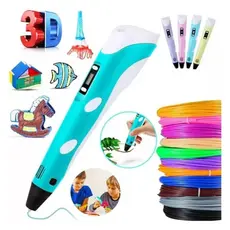 Caneta 3D Impressora Manual Infantil e Adulto Com Filamentos DIY Filamento Plastico Seguro Para Crianças
