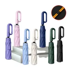Novo Guarda Chuva Automático Alta Resistência a Chuvas e Vento Forte Com Proteção UV